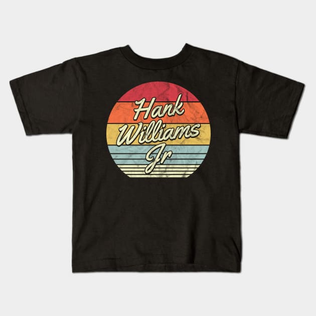 Hank Jr Retro 70s Style Sunset Kids T-Shirt by Horton Cyborgrobot